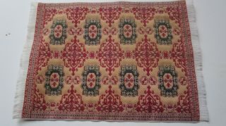 Vintage Dollhouse Rug Rectangle Thin 8 - 1/4 " By 6 - 1/4 "