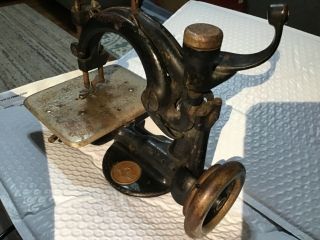 Antique WILLCOX and GIBBS Chain Stitch Sewing Machine.  C.  Heavy cast iron.  1897 3