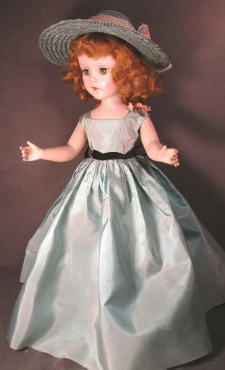 Vintage 21 " Sweet Sue Doll - Strawberry Blonde In Turquoise Outfit