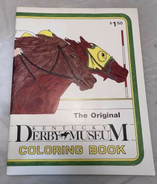 Vintage 1985 Kentucky Derby Museum Coloring Book Churchill Downs Rare