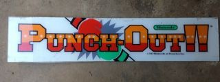 Vintage Punch - Out Arcade Game Plexiglass Marquee
