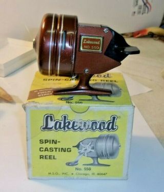 Vintage Rare Spin Casting Reel Lakewood No 550 With Box Japan