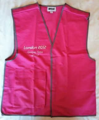Rare Official London 2012 Olympic Games Time Travel Tfl Hi Viz Bib/vest