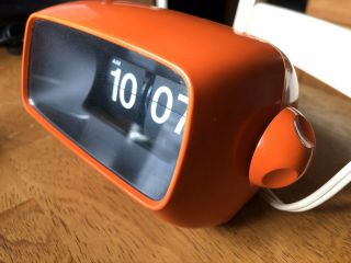 Caslon Copal 101 Flip Clock - Lighted Retro Vintage - Orange - Keeps Perfect Time - Rare