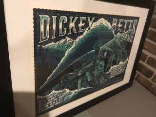Very Rare Signed Dickey Betts Tour Poster Allman Brothers Print Ramblin’ Man