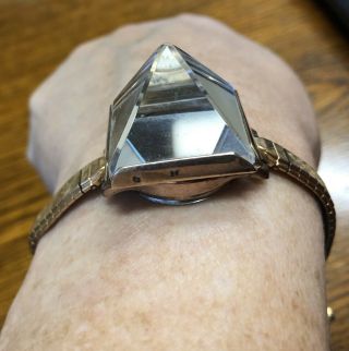 Rare Vintage ladies Eloga 17 Jewel Pyramid Watch Antimagnetic 3