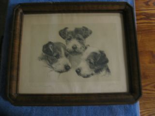 Rare Pencil Signed Title & Name By Kurt Meyer Eberhardt Three Rascals Etching