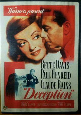 Deception Dvd Bette Davis Claude Rains Rare Out Of Print Oop