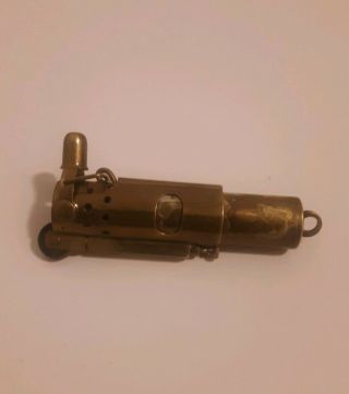 Antique - WW1 - Brass - Cartridge Case Trench Lighter - Military Issue - Stamped 