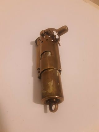 Antique - WW1 - Brass - Cartridge Case Trench Lighter - Military Issue - Stamped 