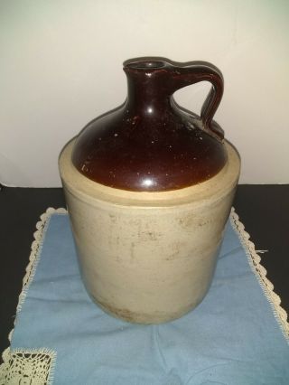 Antique Pottery Crock Whiskey Jug,  Gallon Size