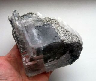 Rare Clear Halite Crystal,  White Halite,  Anhydride.  Bochnia Mine - Poland
