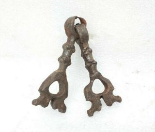 18c Antique Hand Forged Iron Horse Bridle / Bit Snaffle Collectable Mp