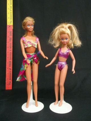 Hawaiian Barbie & Skipper Dolls