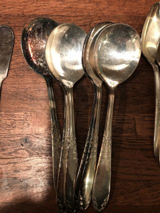 VINTAGE NATIONAL SILVER CO.  SILVERPLATE Flatware 42 Pc 3
