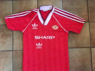 Vintage Rare Manchester United 1988 - 90 Home Football Shirt - Adidas 30 - 32 "