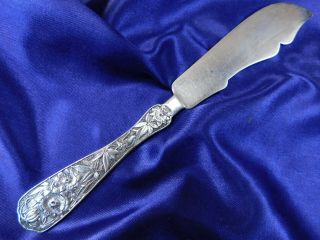 Theodore Starr Unknown Floral Pattern Sterling Silver Fish Knife - Good Ms