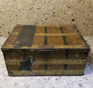 Rare Antique Tin Cigar Box General Joe Wheeler In Blue 1880’s - 1920 