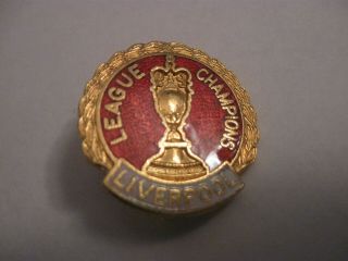 Rare Old Liverpool Football Club Champions Enamel Brooch Pin Badge Coffer