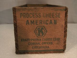 (3) Vtg Wooden Cheese Boxes Kraft American & Armor 