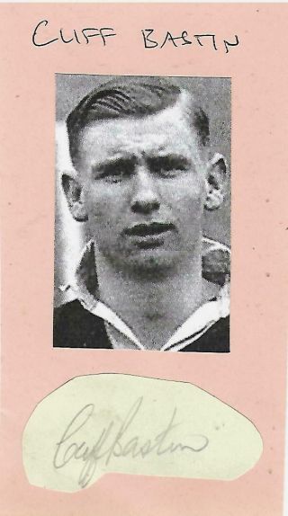 Signed Cliff Bastin 1912 - 1991 Arsenal 1929 Fa Cup Final England 1920s 1930s Rare