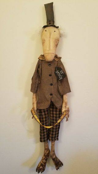 Primitive Grungy Tall Mr.  Grimly The Grubby Undertaker Halloween Doll Last One