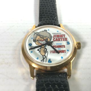 Vintage 1976 Jimmy Carter Watch From Peanuts To President Collectible Rare
