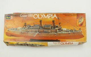 Rare Vintage Revell Cruiser Uss Olympia Battle Ship Model Kit