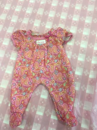 American Girl Bitty Baby Doll Clothes.  One Piece Sleeper Euc.  Rare