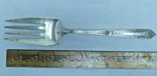 Alvin Manufacturing Co.  Sterling Silver Large Serving Fork 9.  25 "