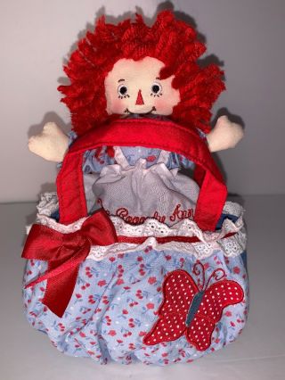Raggedy Ann Classic Doll 2012 Handmade By Aurora 7 " Tall With Bag Rare To Find