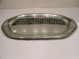Farber Brothers Art Deco Chrome 16 Inch Serving Tray