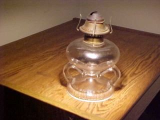 Antique Patented 1868 Ripley Double Handle Finger Oil Kerosene Lamp