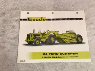 Rare 1967 Euclid Michigan Ss - 24 Scraper Dealer Sales Brochure