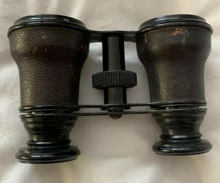 Antique Binoculars Chevalier Opticien Paris Leather Brass Opera Glasses CivilWar 3