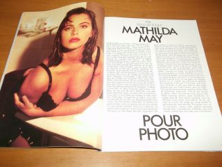 MATHILDA MAY PHOTO FRENCH MAG 1989 SIGOURNEY WEAVER ADJANI KINSKI BOUQUET RARE 2