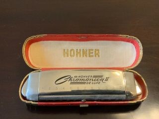 Antique Hohner Chromonica Ii De Luxe Chromatic Harmonica