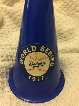 Vintage 1977 Los Angeles Dodgers World Series Megaphone - Rare