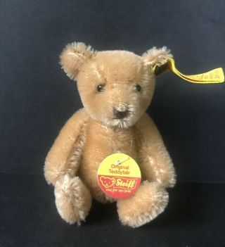 Vintage Steiff Teddy Bear Miniature 4 " Made In Western Germany 0201/10