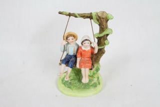 Norman Rockwell Collectible Figurine " Summer Fun " 1982 Vintage Antique Old Rare