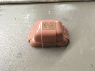 Antique Vintage Pink Celluloid Ring Box Art Deco Made In Usa