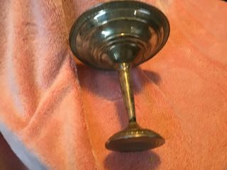 ANTIQUE STERLING SILVER WEIGHTED CANDY HOLDER ON PEDESTAL (M30) 3