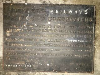 Rare Furness Railways England Cast Iron Railroad Train Sign Locomotive 1800’s Sp