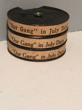 Our Gang In " July Days " Movie Film Pathex 9.  5mm Circa 1925 3 Reels Rare