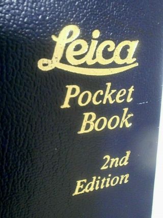 RARE VINTAGE BOOKS LEICA POCKET BOOK 2ND EDITION POCKET BOOK CAMERA - LENS 1984 2