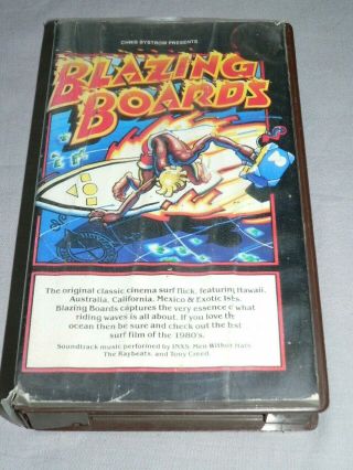 Blazing Boards Vhs 80s Surfing Movie Rare Htf Oop Inxs Men Without Hats