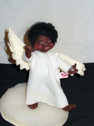 Rare Annalee African American Angel Of Peace Doll Figure Vintage 1998 Christmas