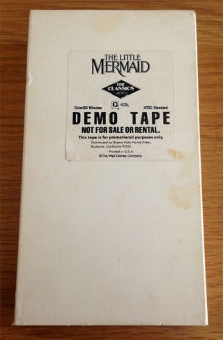 Rare Disney Black Diamond Vhs The Little Mermaid Demo Tape