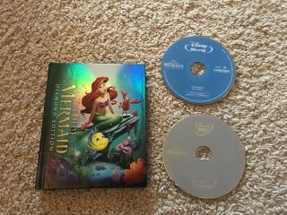 Disney The Little Mermaid Diamond Edition Bluray Dvd Combo Story Book Rare