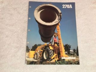 Rare 1970s International Harvester 270a Backhoe Dealer Sales Brochure 11 Page